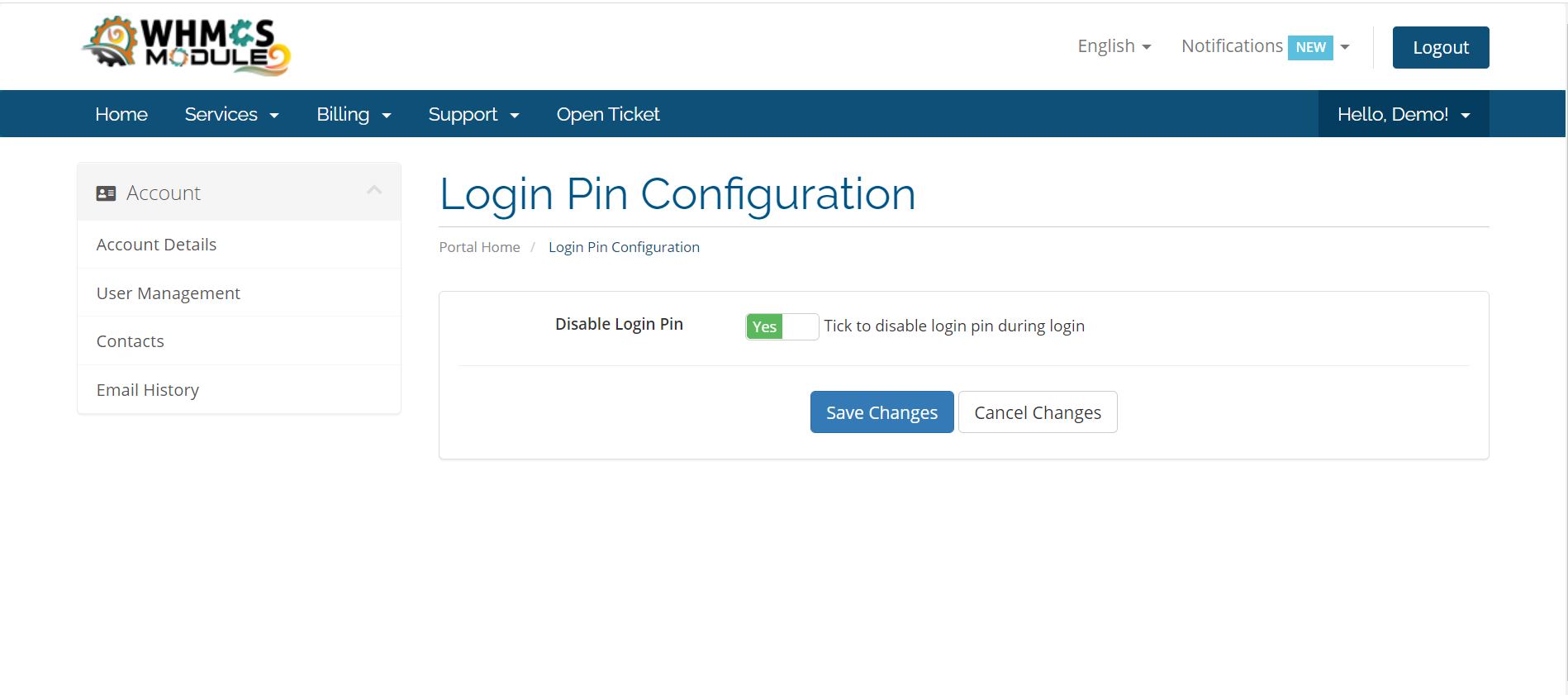 Multi Factor Authentication for WHMCS