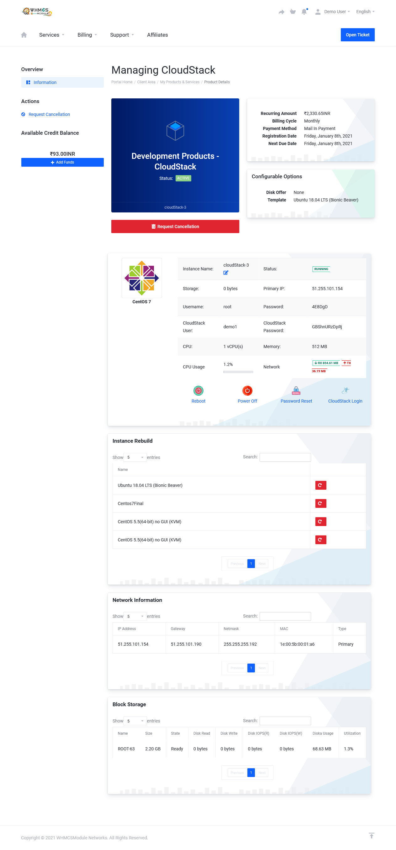 Apache CloudStack Automation for WHMCS