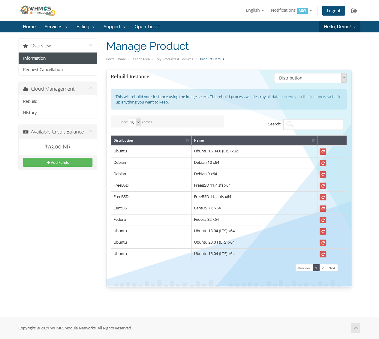 DigitalOcean Droplets Automation WHMCS Module