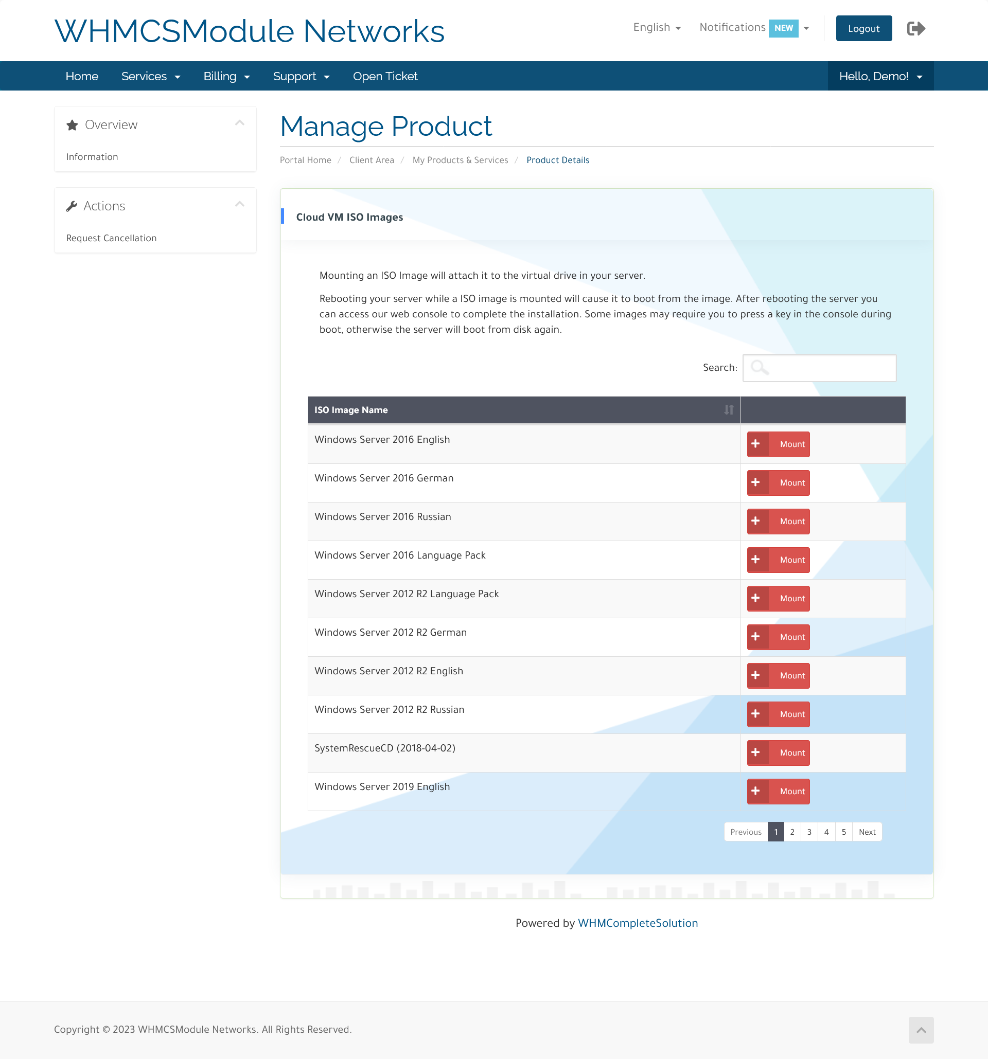 Hetzner Cloud Automation WHMCS Module