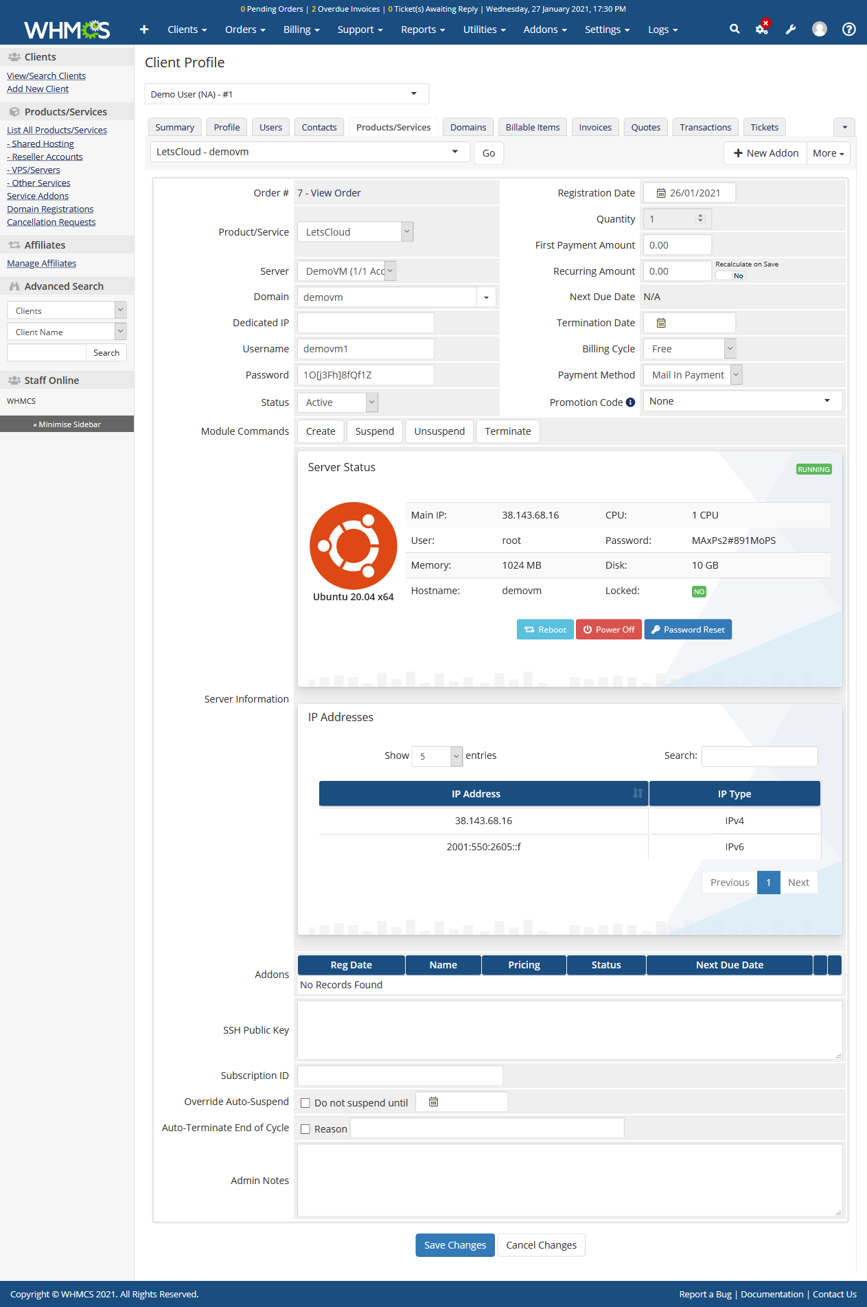 LetsCloud Automation WHMCS Module