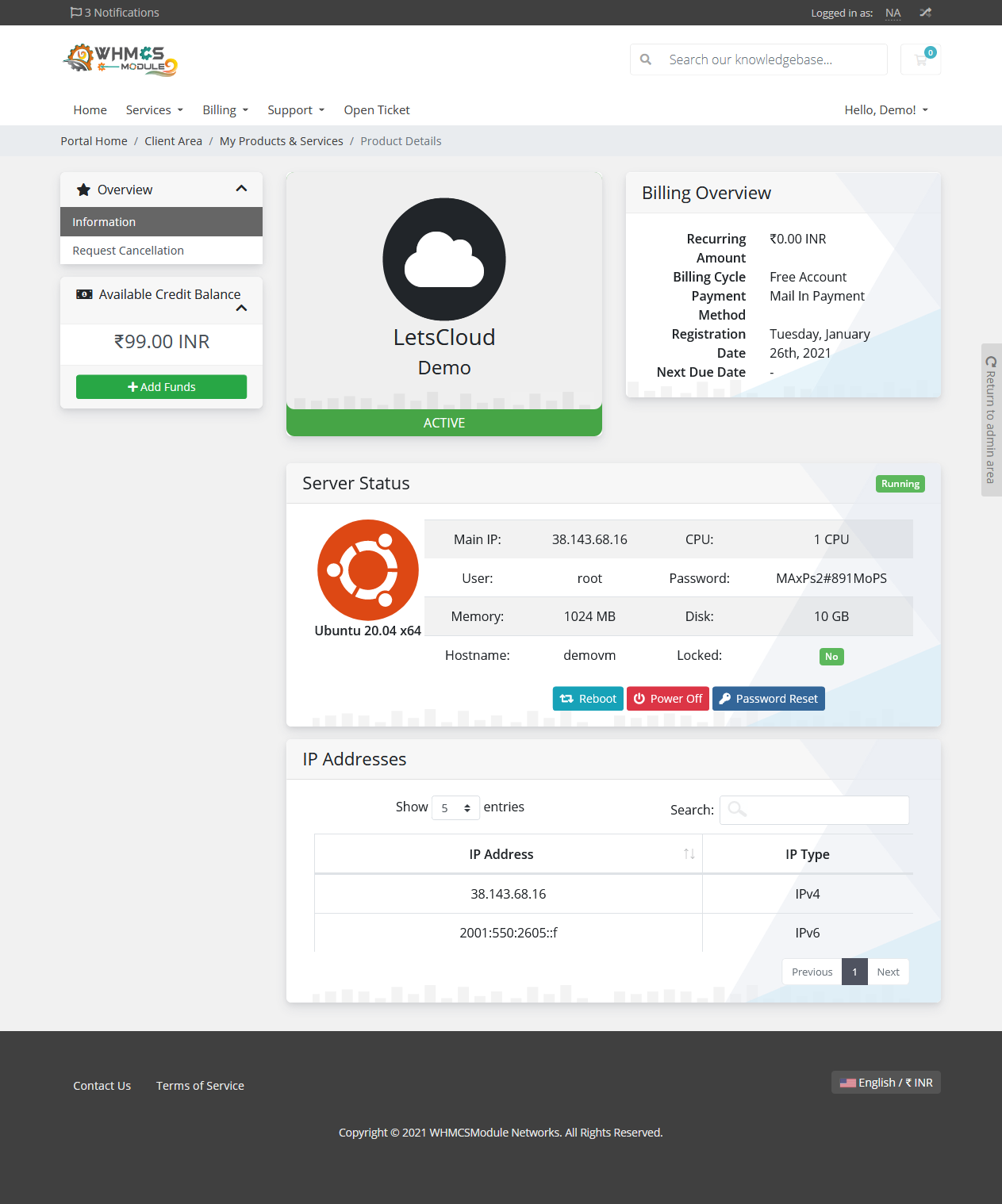 LetsCloud Automation WHMCS Module