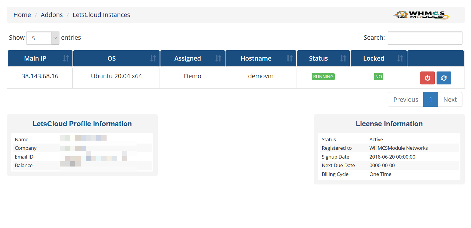 LetsCloud Automation WHMCS Module