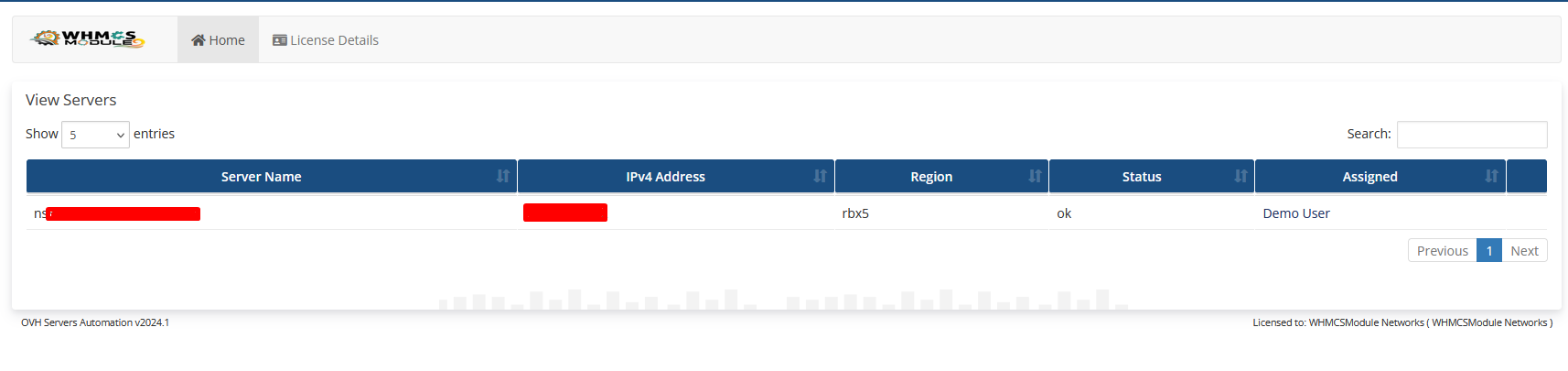 OVH Automation WHMCS Module