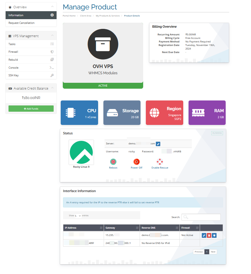 Openstack Cloud Automation WHMCS Module