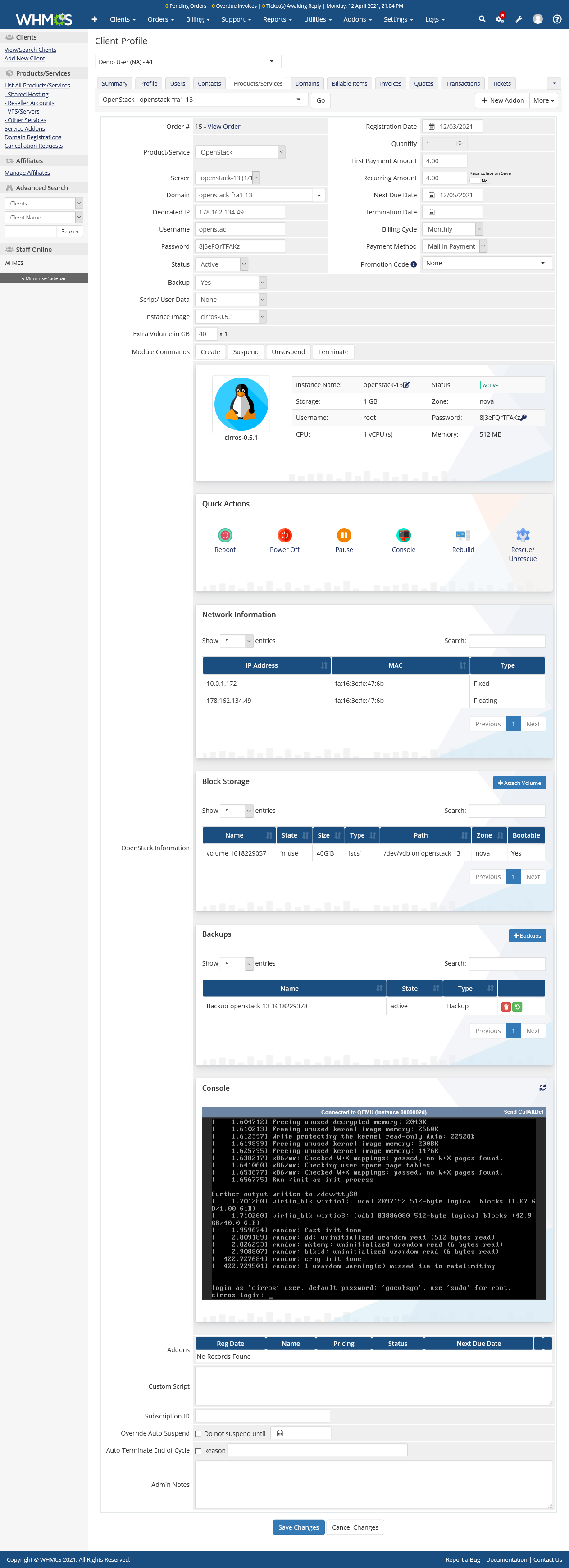 OpenStack VPS Automation