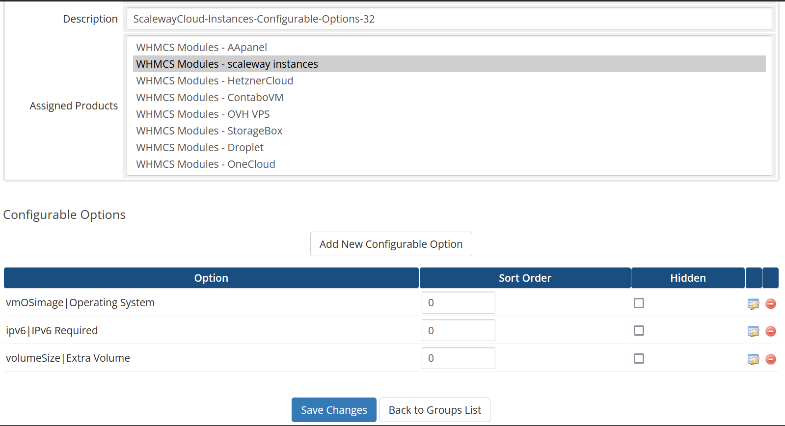 Scaleway Instances Automation WHMCS Module