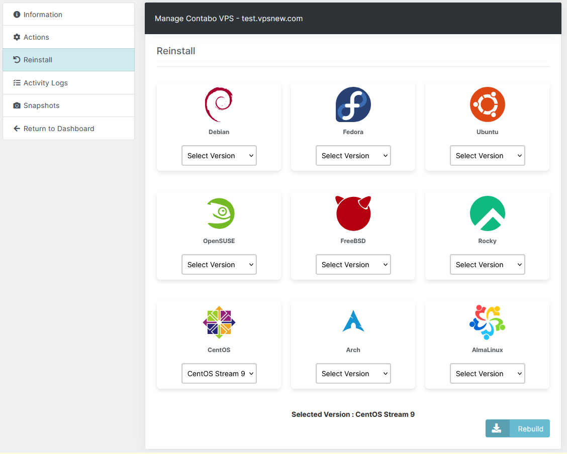 Contabo VPS Blesta Module