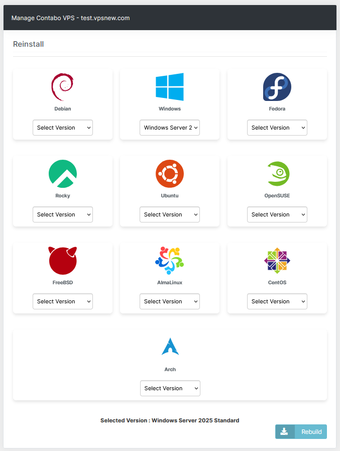 Contabo Cloud Blesta Module