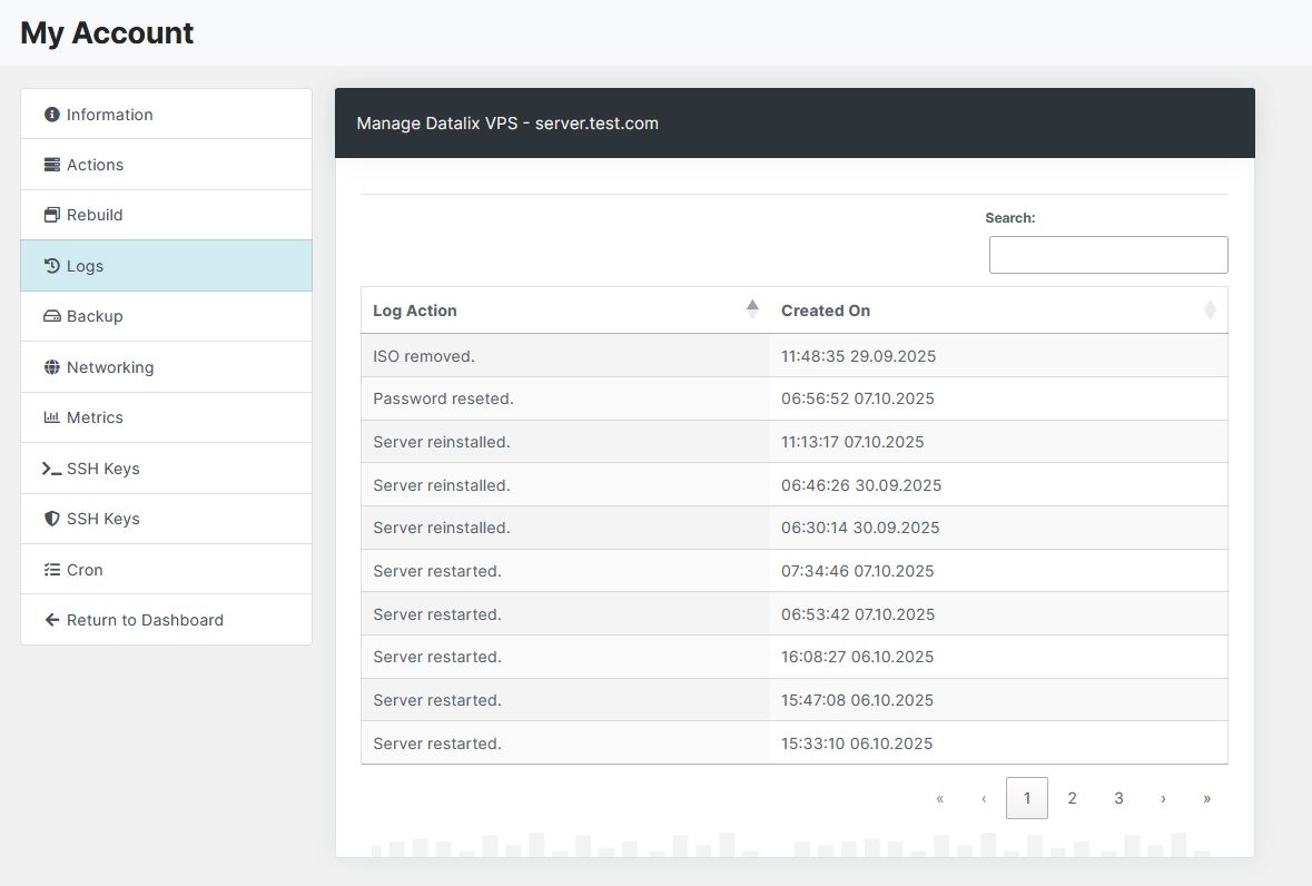 Datalix Server Automation Blesta Module