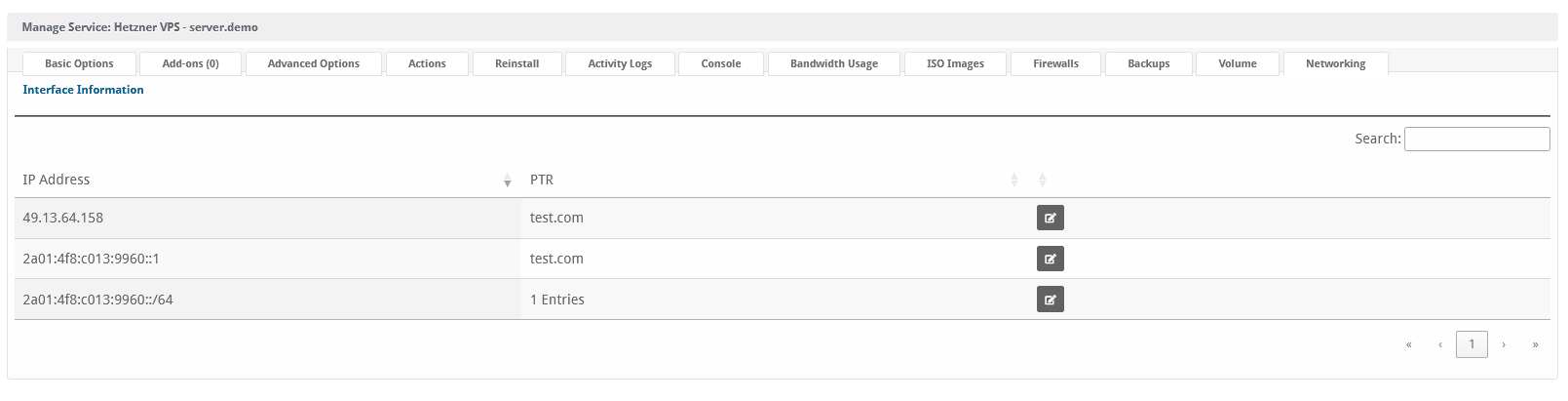 Hetzner VPS Blesta Module