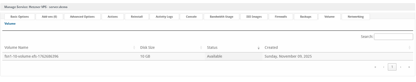 Hetzner VPS Blesta Module