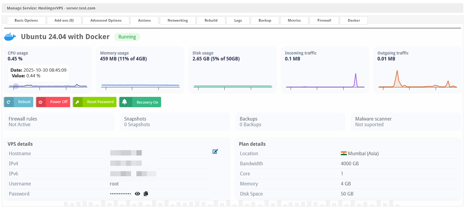 Hostinger VPS Automation Blesta Module