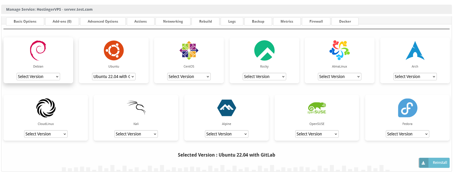 Hostinger Blesta Module