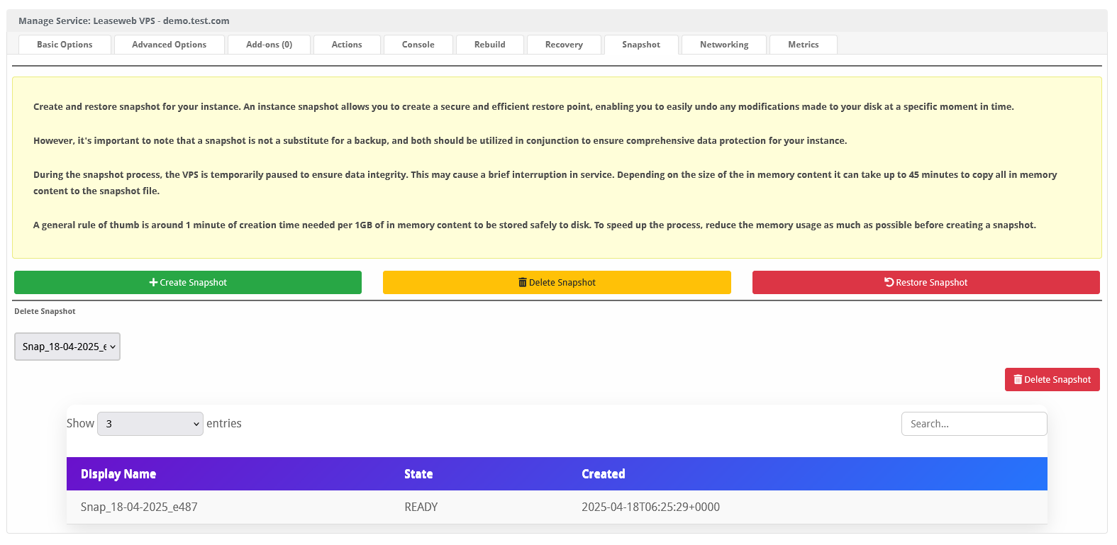 Leaseweb Blesta Modules