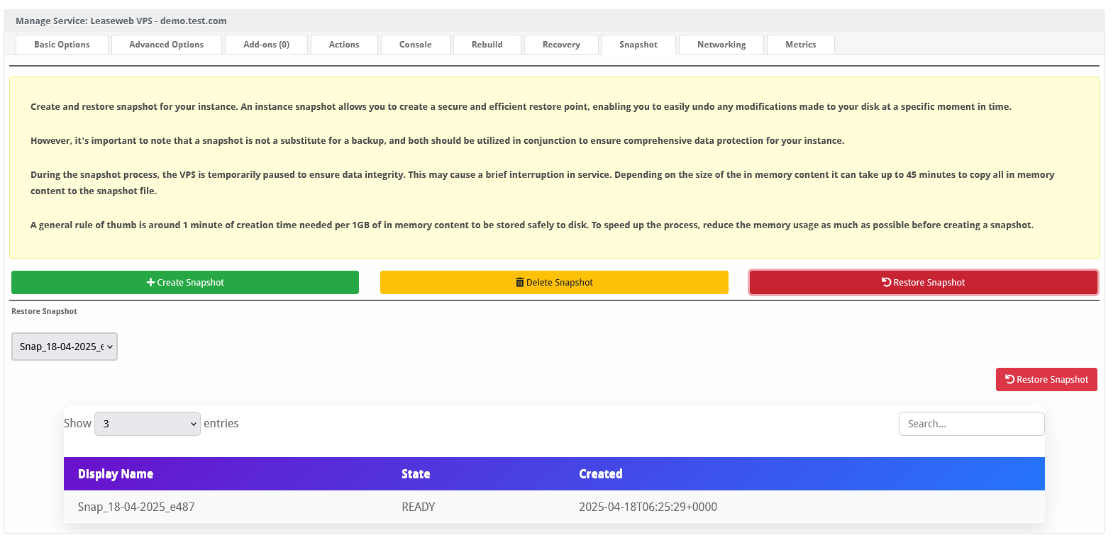 Leaseweb Module