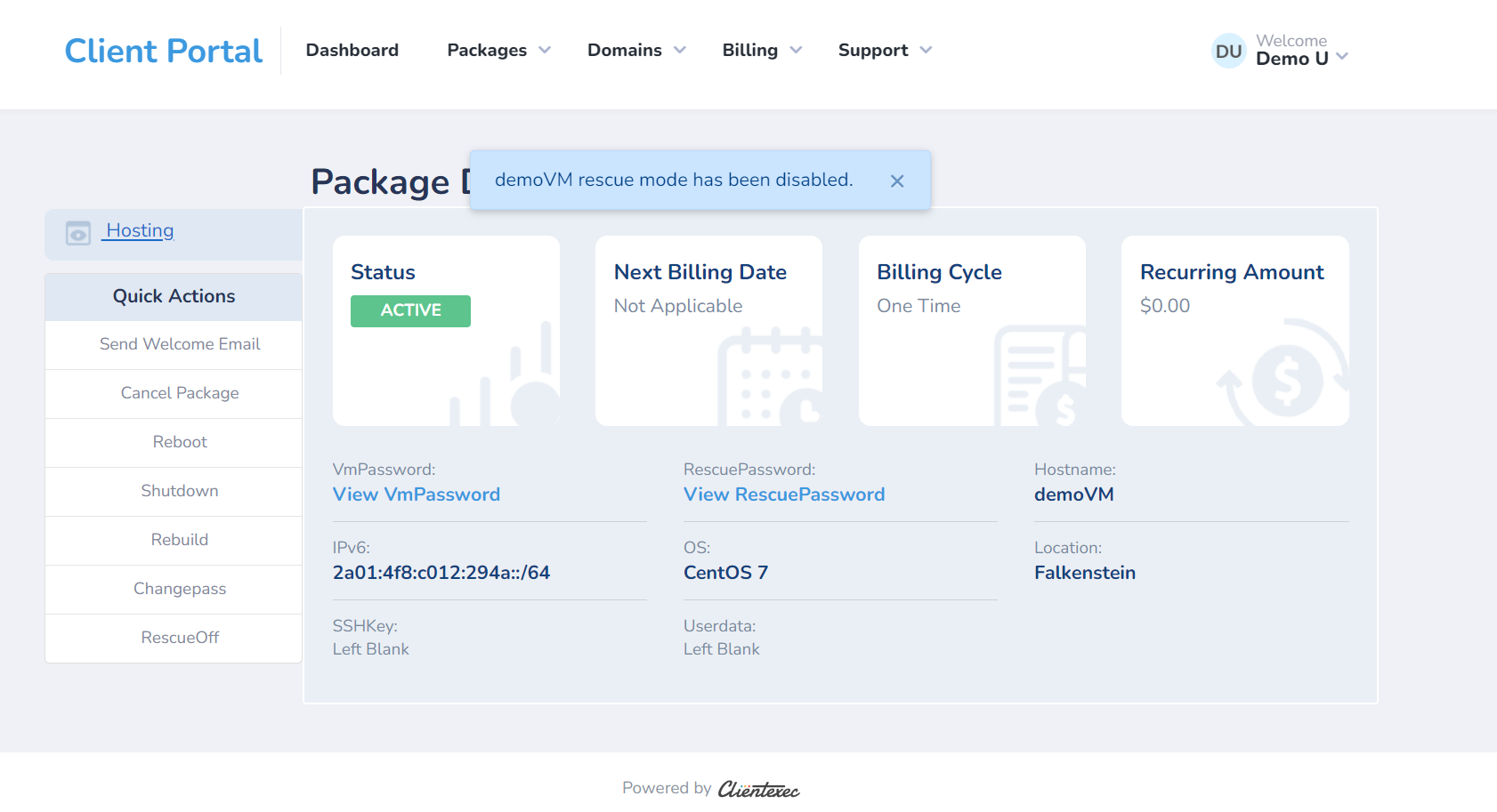 Hetzner Cloud Clientexec Module