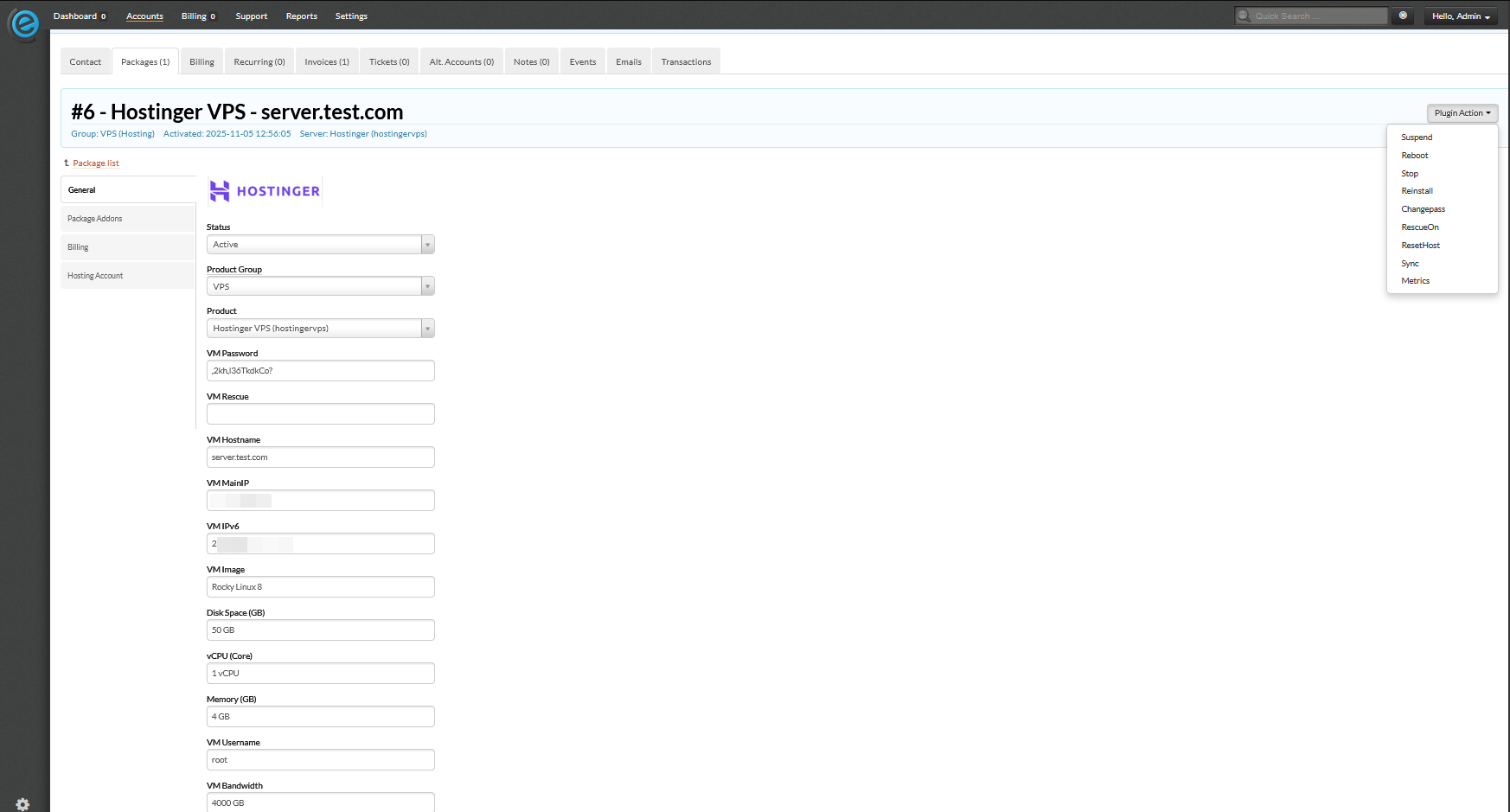 Hostinger VPS Clientexec