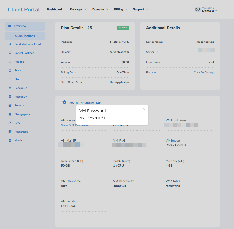Hostinger VPS Clientexec