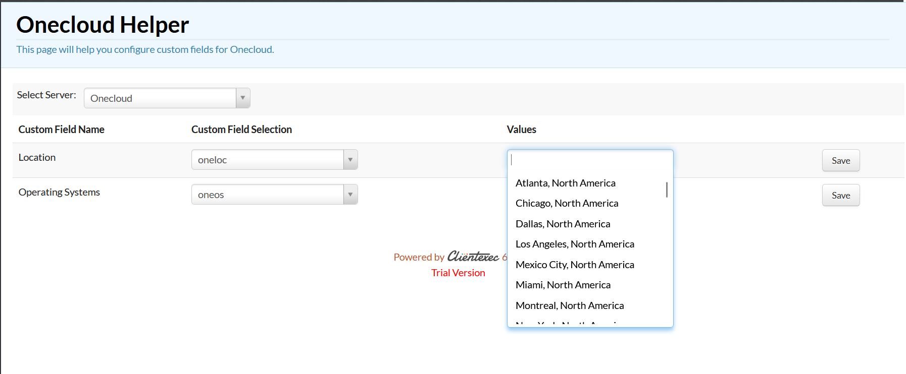 Oneprovider OneCloud Clientexec Module