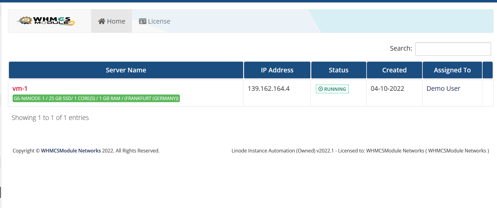 Linode Automation WHMCS Module