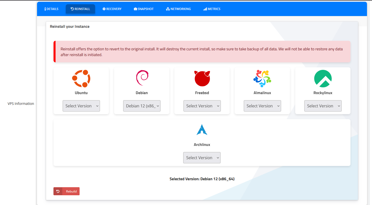 Leaseweb VPS Automation WHMCS Module