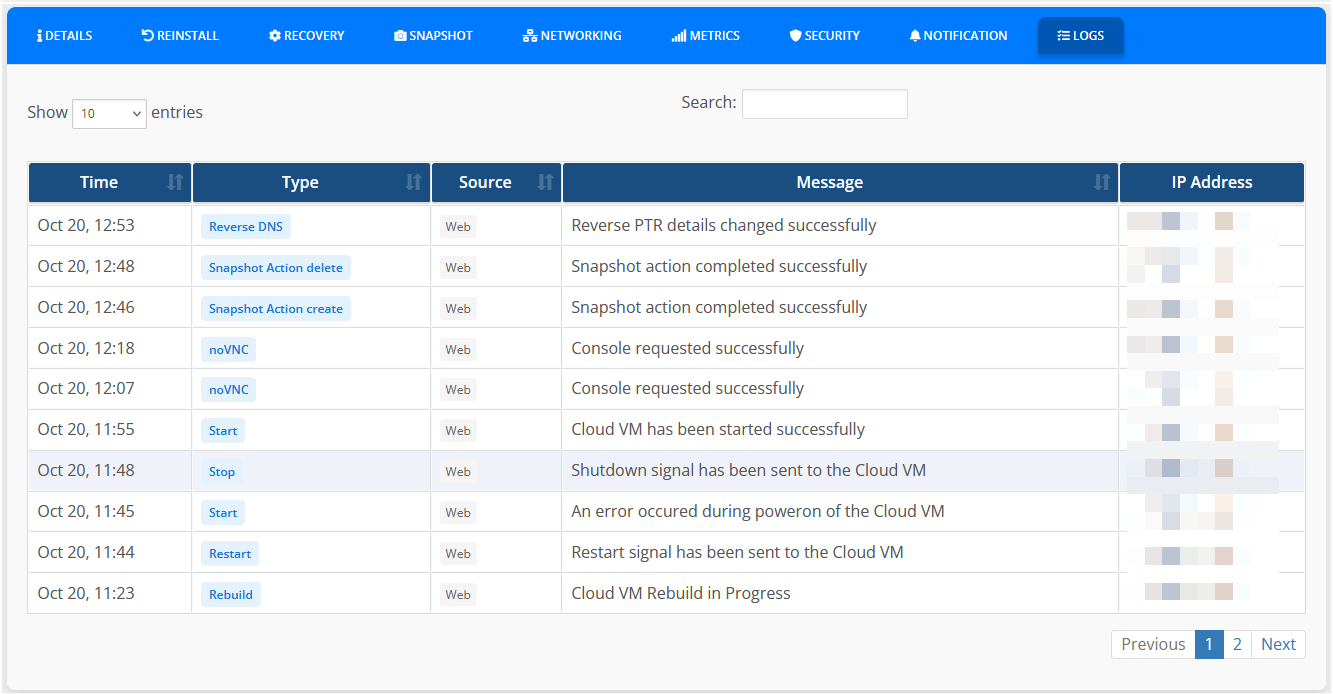 Leaseweb VPS Automation WHMCS Module