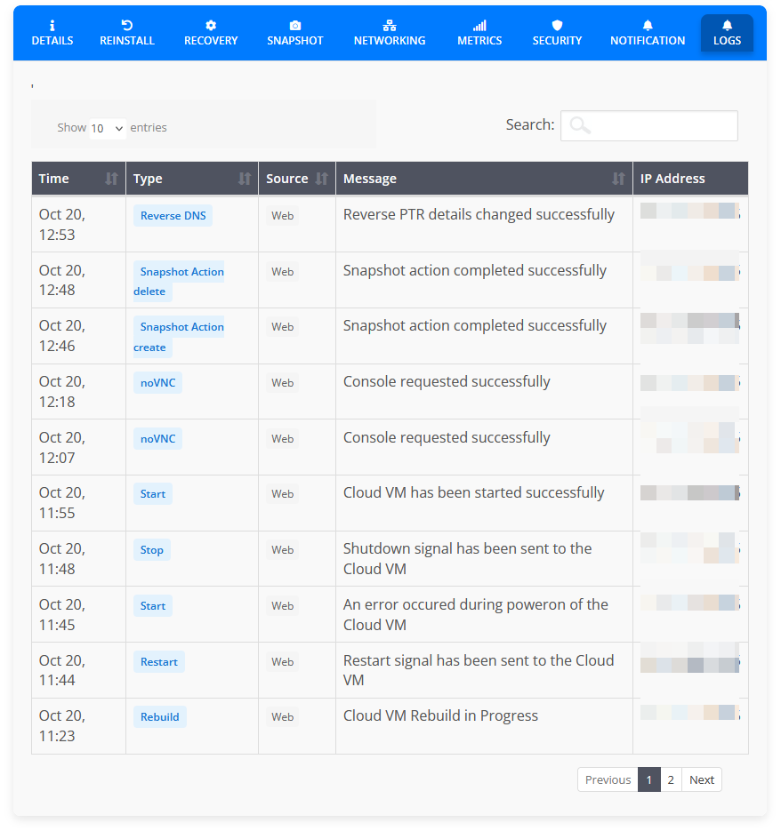 Leaseweb VPS Automation WHMCS Module