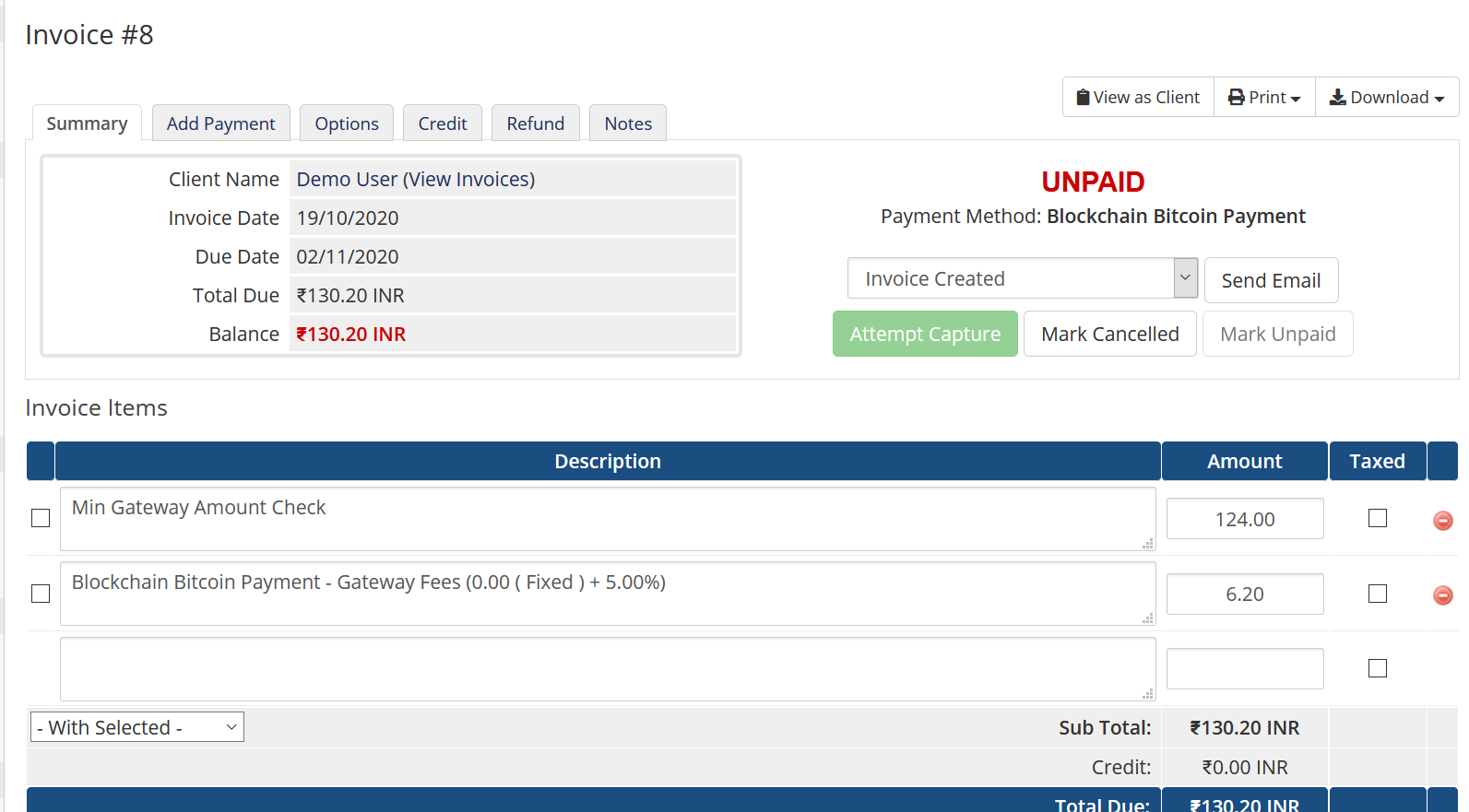 Payment Gateway Fees WHMCS Module