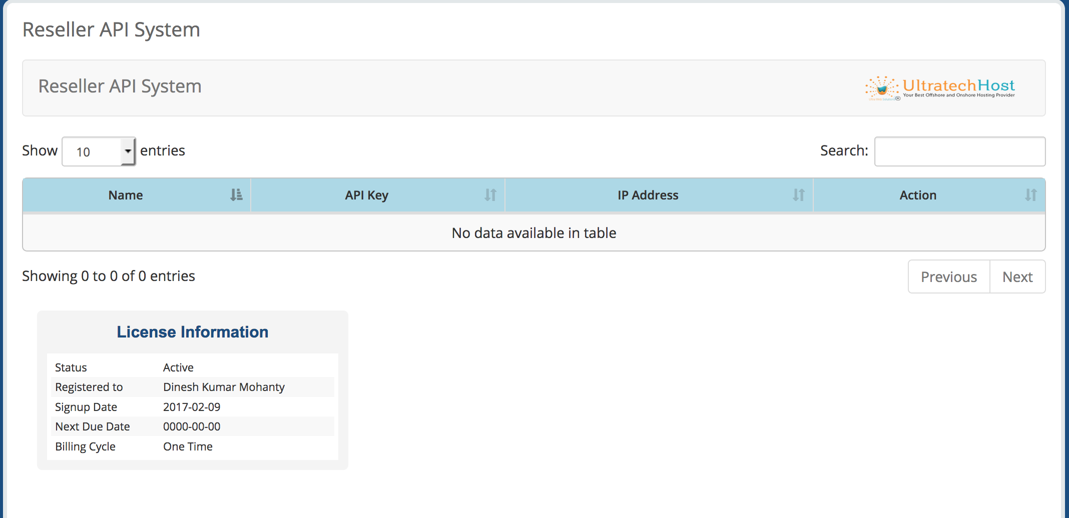 Reseller API System Module for WHMCS