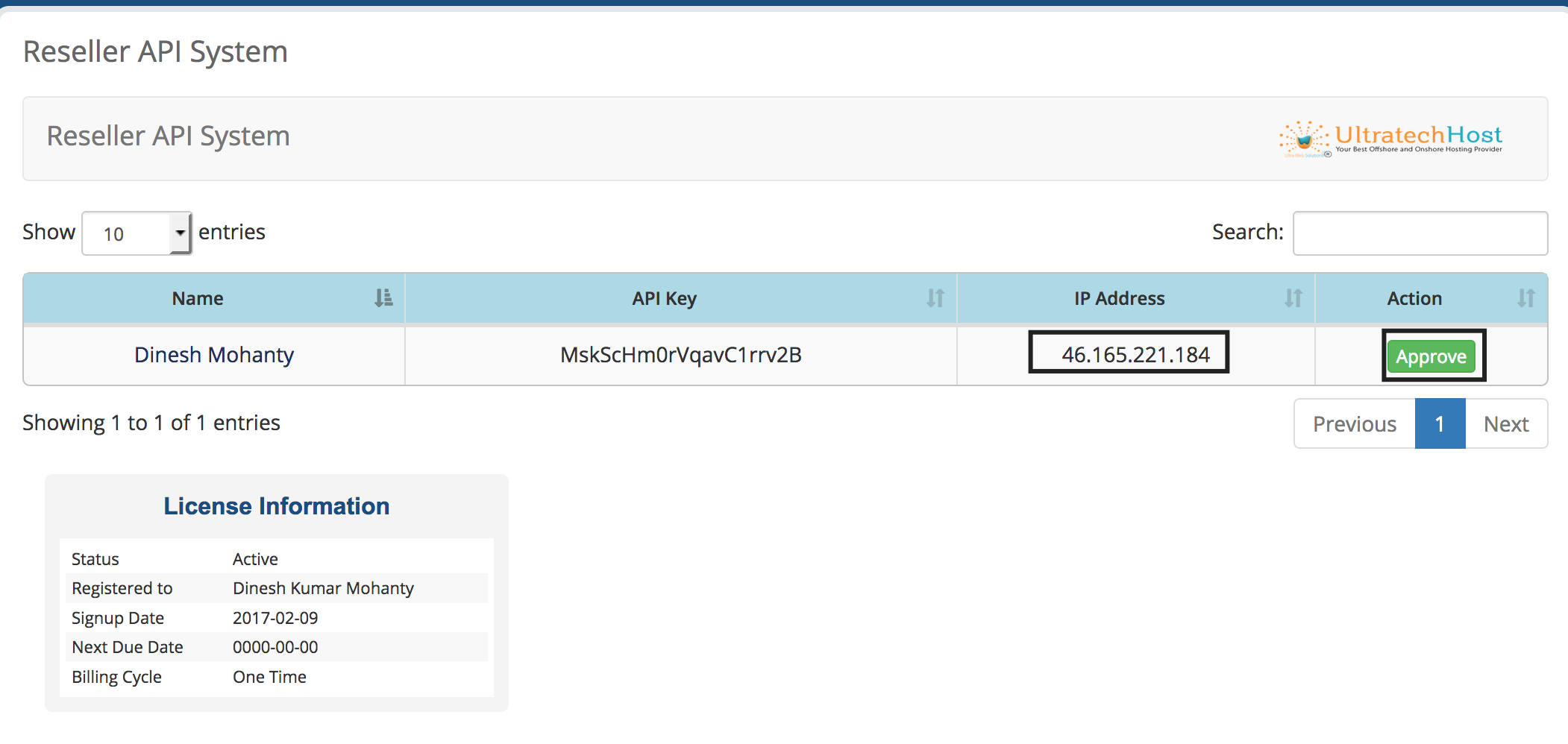 Reseller API System Module for WHMCS