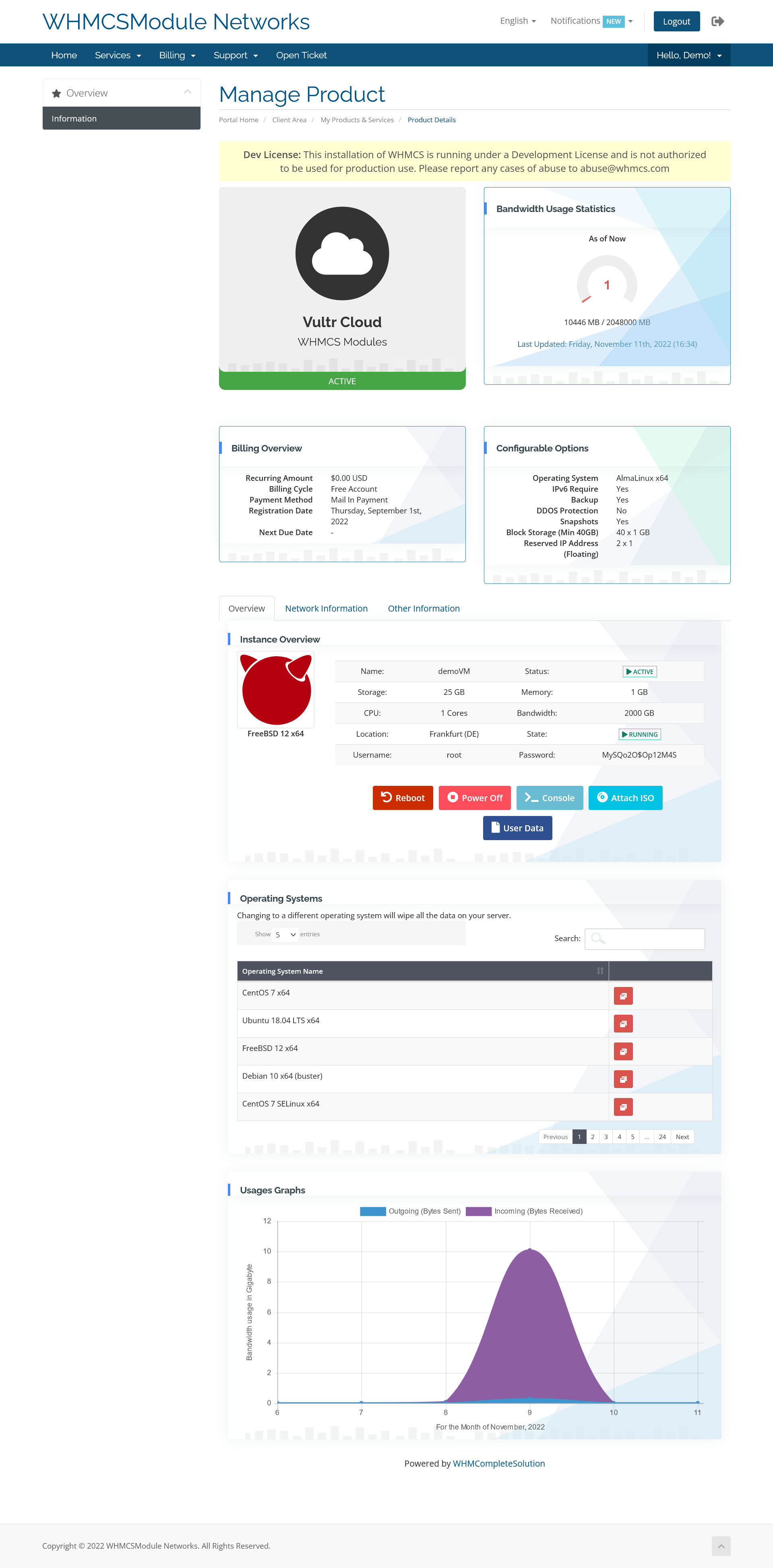 Vultr VPS Automation WHMCS Module