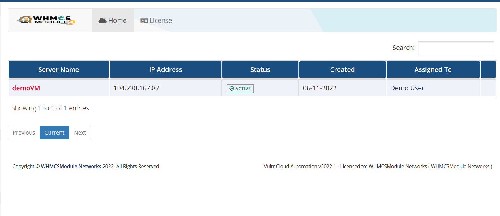 Vultr Block Storage Automation WHMCS Module