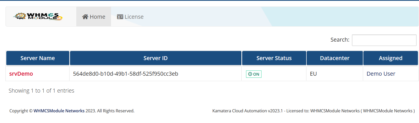 Kamatera VPS WHMCS Module