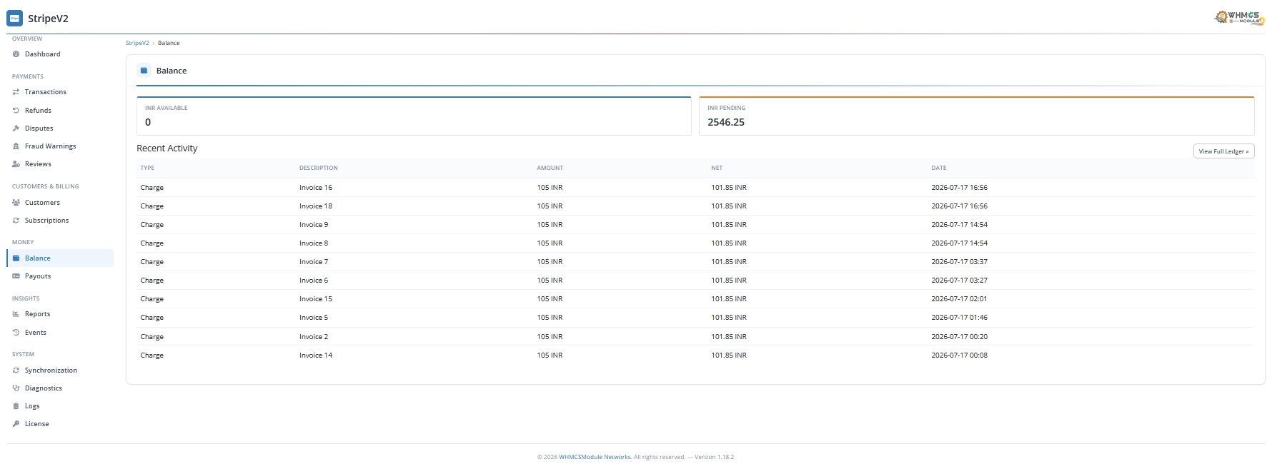 Stripe Payment Gateway Module for WHMCS