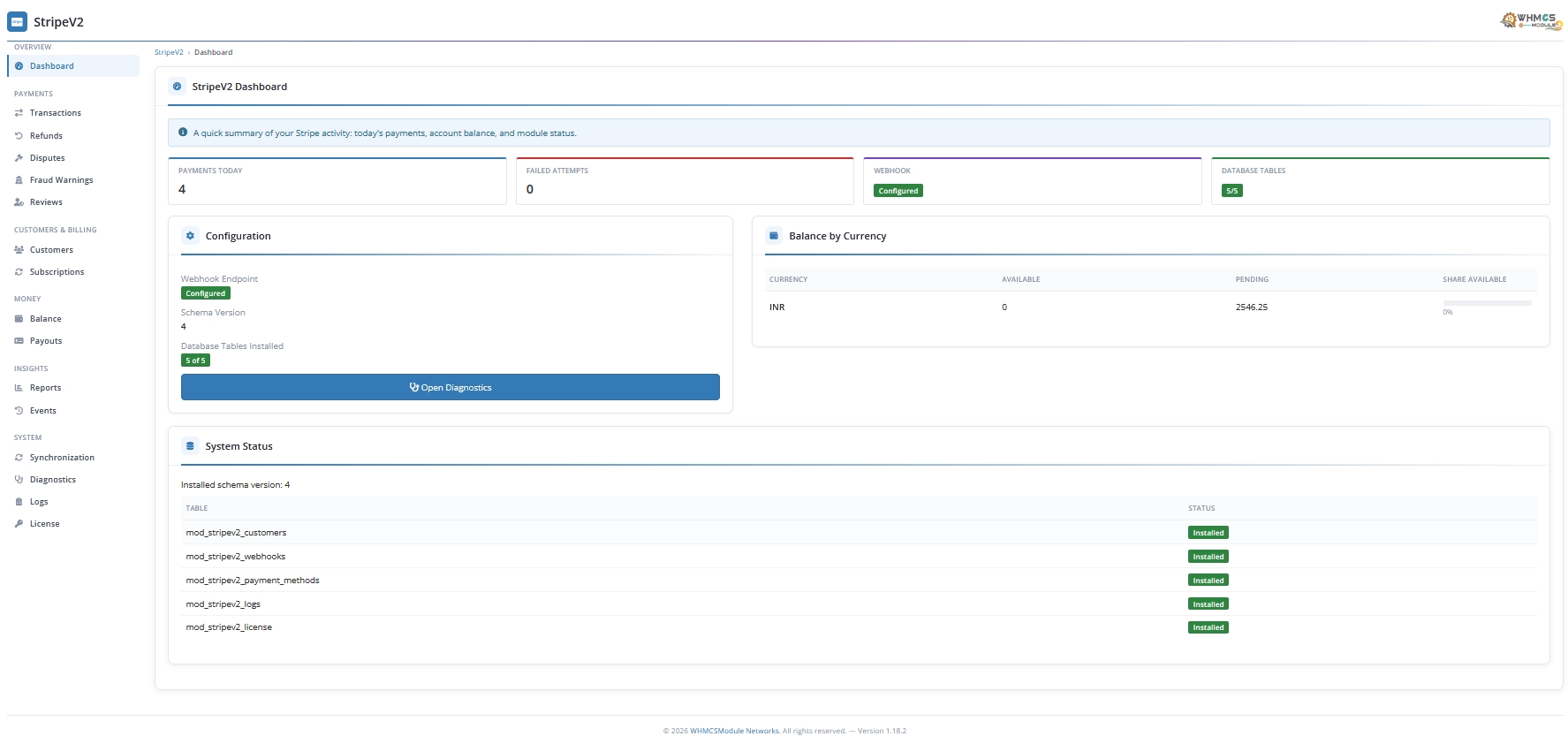 Stripe Payment Gateway Module for WHMCS