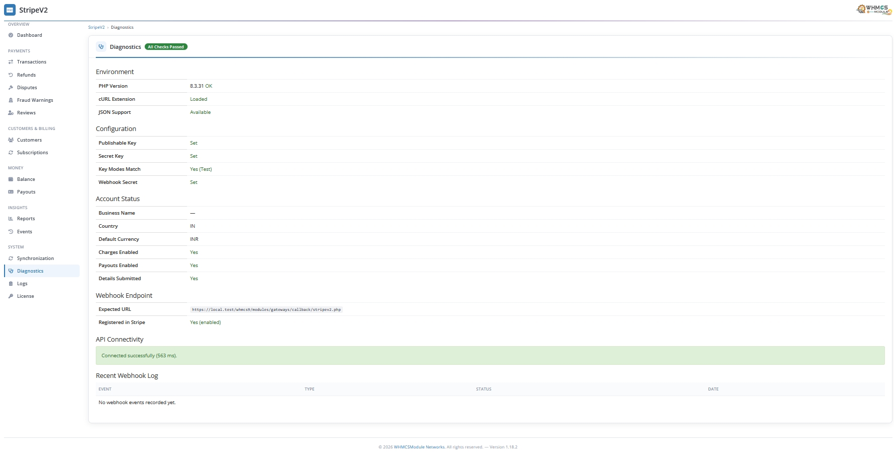 Stripe Payment Gateway Module for WHMCS