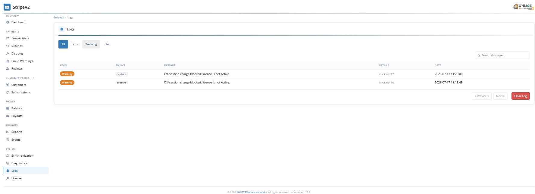 Stripe Payment Gateway Module for WHMCS