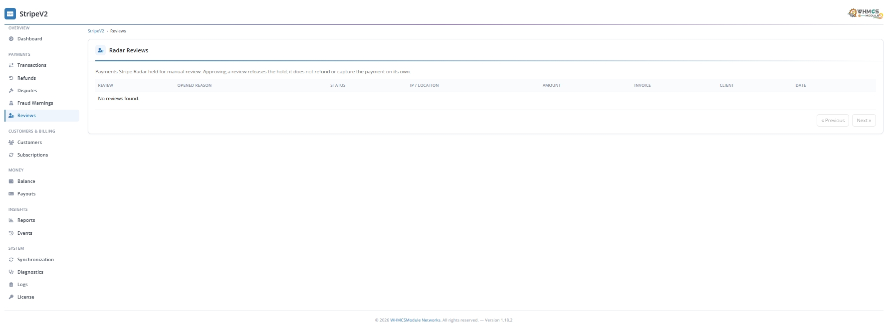 Stripe Payment Gateway Module for WHMCS