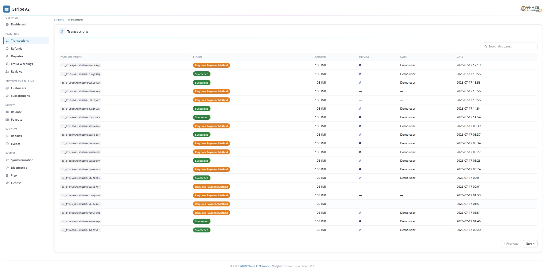 Stripe Payment Gateway Module for WHMCS