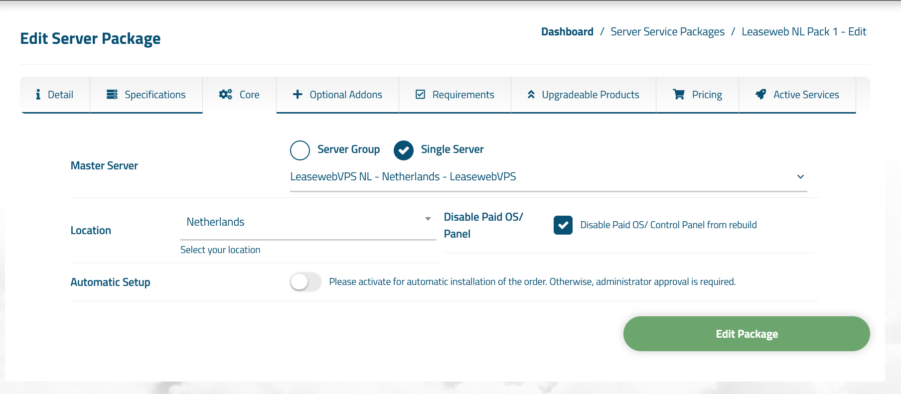 Leaseweb Cloud Automation WISECP Module