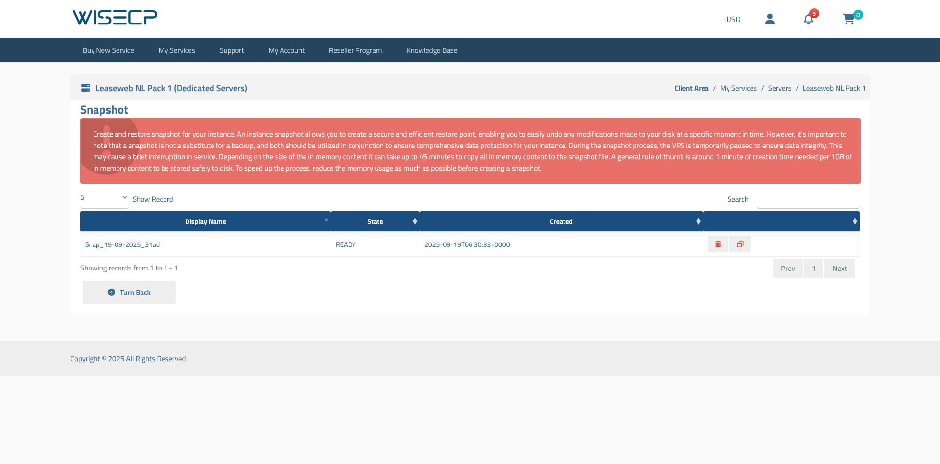 Leaseweb VPS Automation WISECP Module