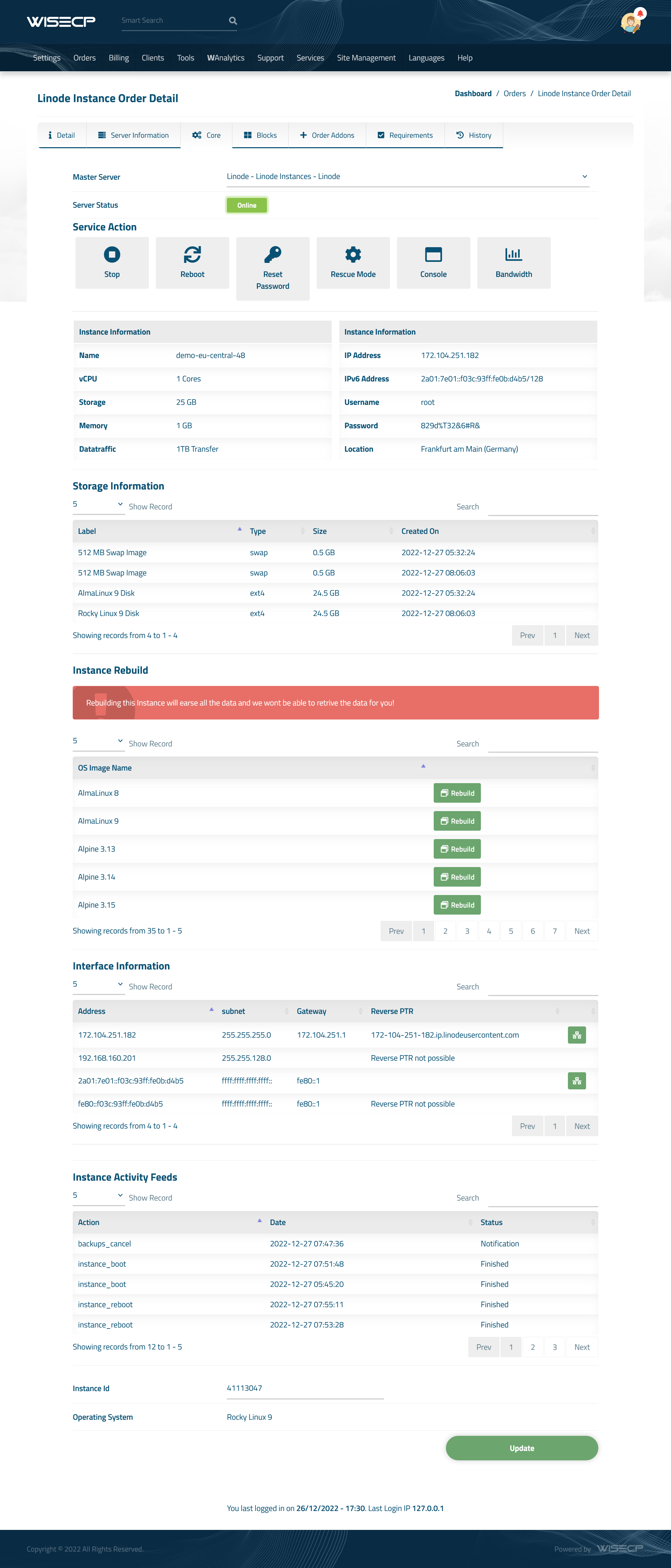 Linode WISECP Module