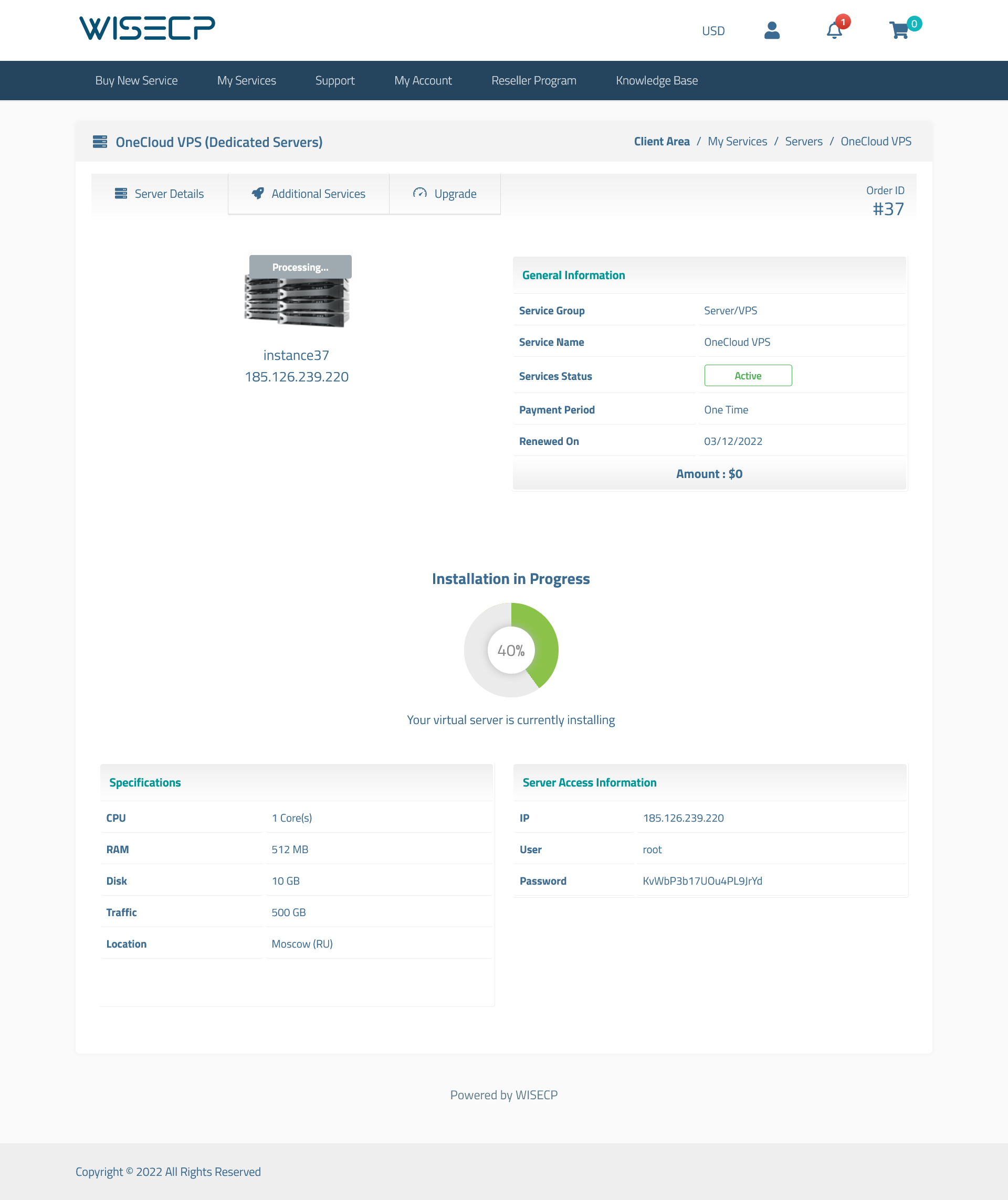 Oneprovider Automation WISECP Module