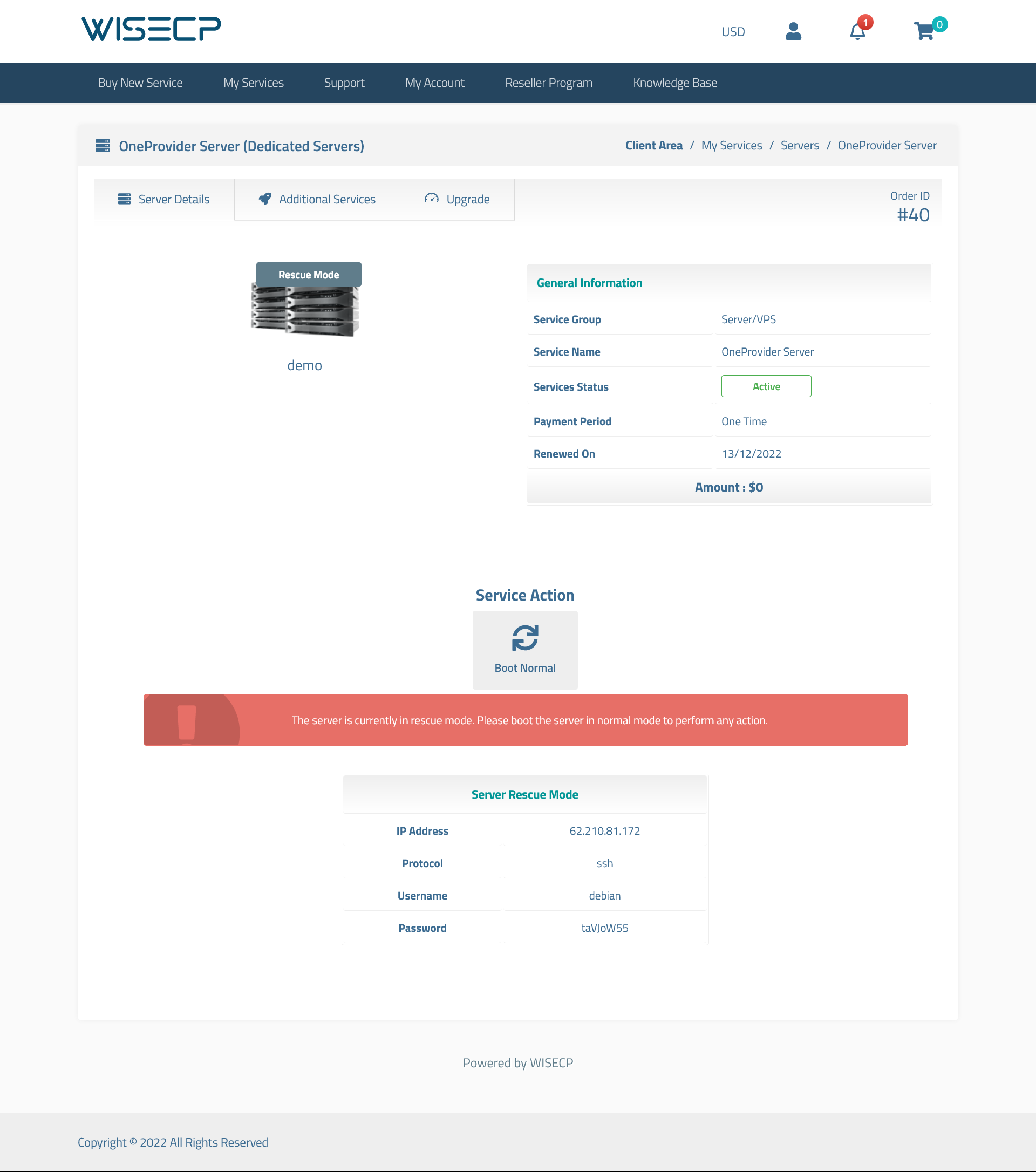 Oneprovider Automation WISECP Module