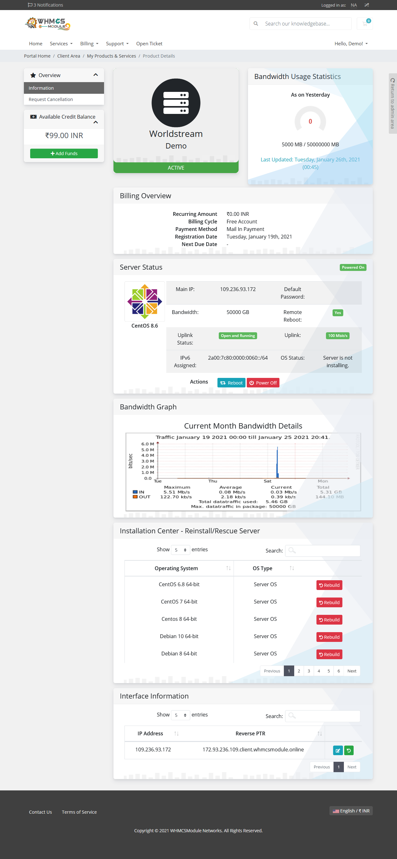 Worldstream Server Automation WHMCS Module