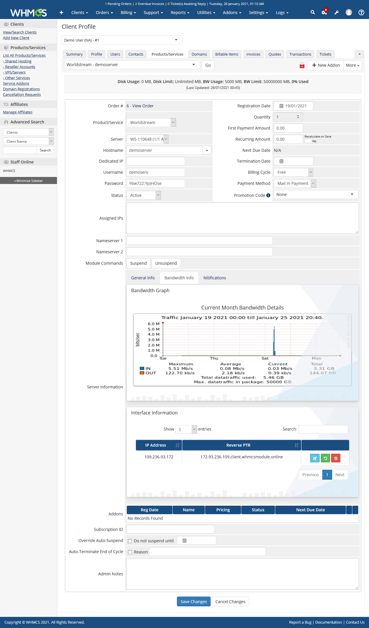 Worldstream Server Automation WHMCS Module