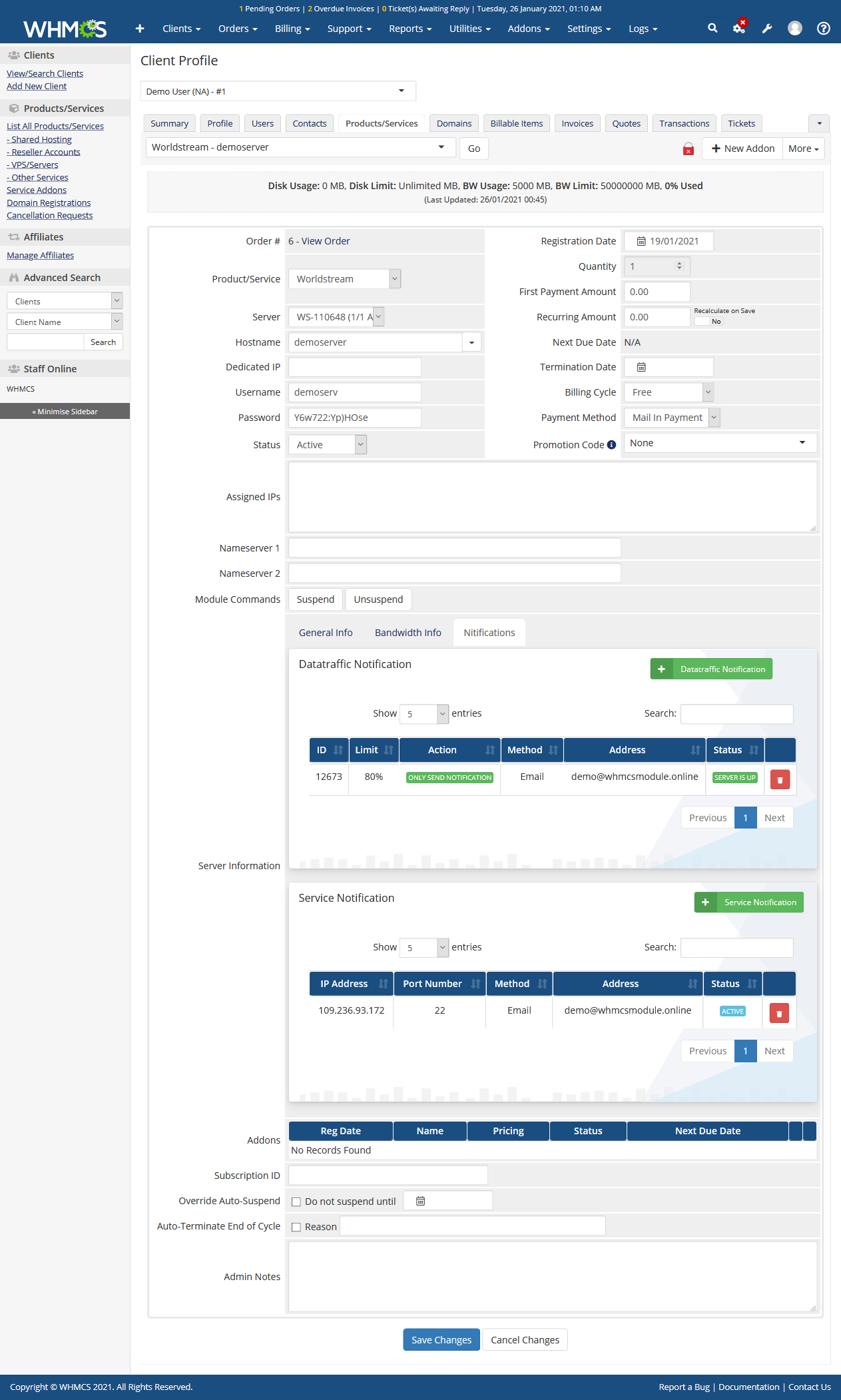 Worldstream Server Automation WHMCS Module