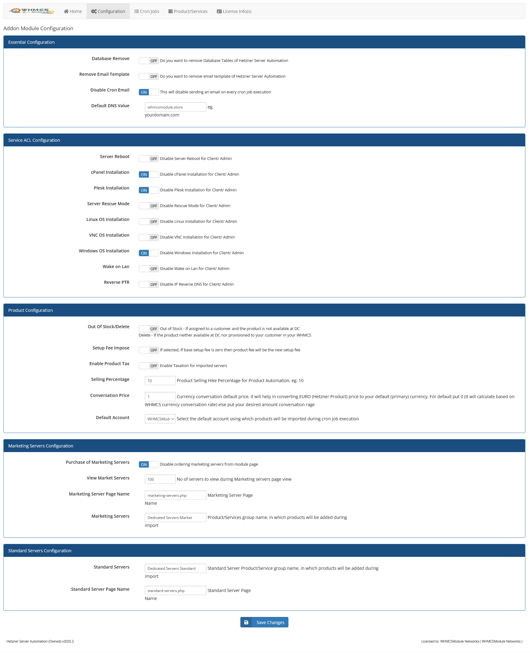 Admin IP Settings