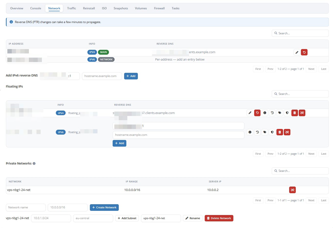 Client Area Network Management